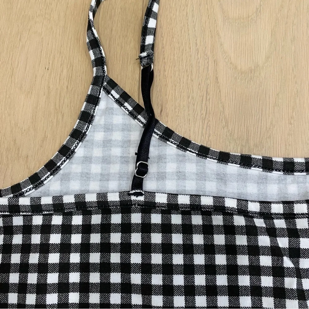 Twik Simons | Black and White Gingham Tank Top 🖤 NWOT - Picture 4 of 5